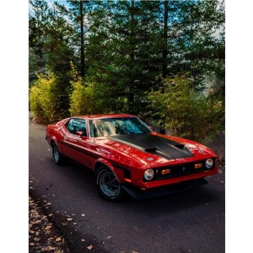 DIY 5D Diamond Painting Scenic red sports car Full Round Resin Mosaic Diamond Embroidery Picture Rhinestone Home Decor Gift