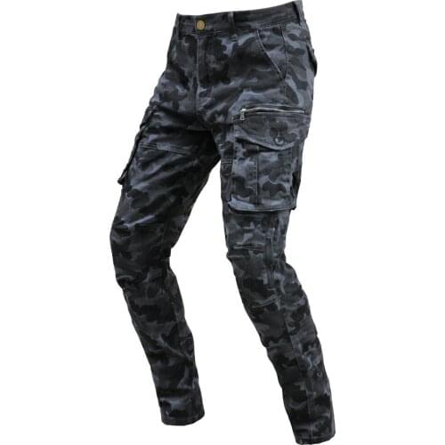 Men and Women Camouflage Overalls Trousers Motorcycle Casual Off-Road Pants Outdoor Riding Crying Jeans Multi-Pocket