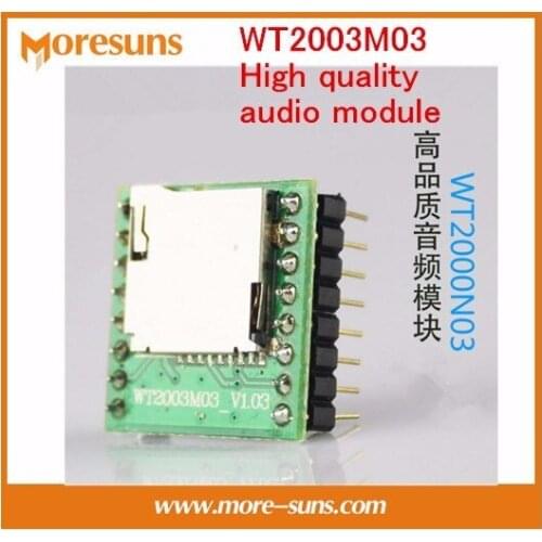 Fast Free Ship 5pcs WT2003M03 high quality mp3 music module serial port ic decode board SD card TF with amplifier voice module