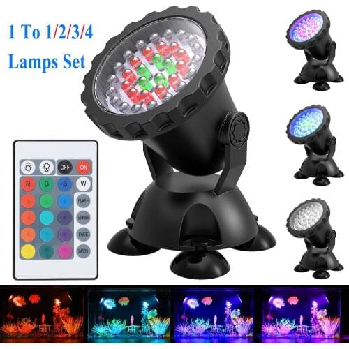 #Cu3 3to1Color Patterns Changing 36-LED Submersible Spot Light for Garden Pond Fish Tank 3.5W*3 110/220V free shpping