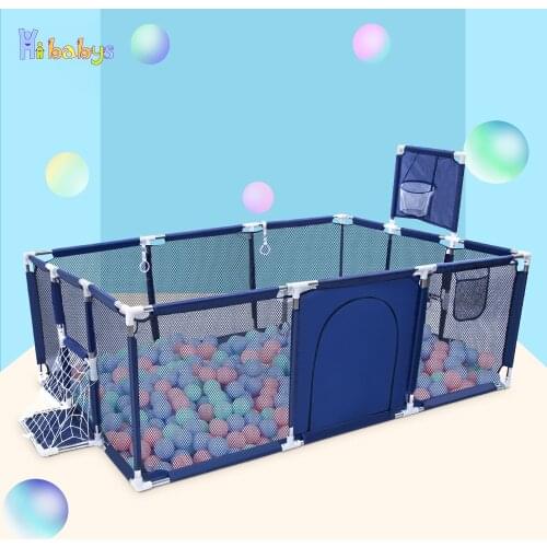 Baby Playpen Safety Fence Child Security Barrier Portable Oxford Cloth Game Tent Kids Travel Football Basketball Stand