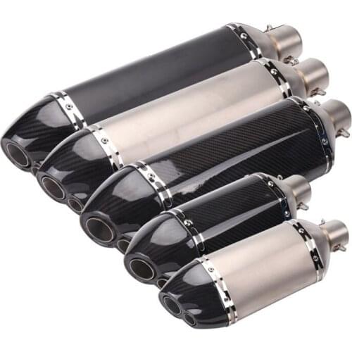 Dual Nose Tip Motorcycle Exhaust Muffler Pipe Escape Stainless Steel Motorbike Muffler Exhaust With 36-50mm Adaper