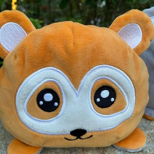 Double-sided clamshell cute pet doll cute animal plush toy