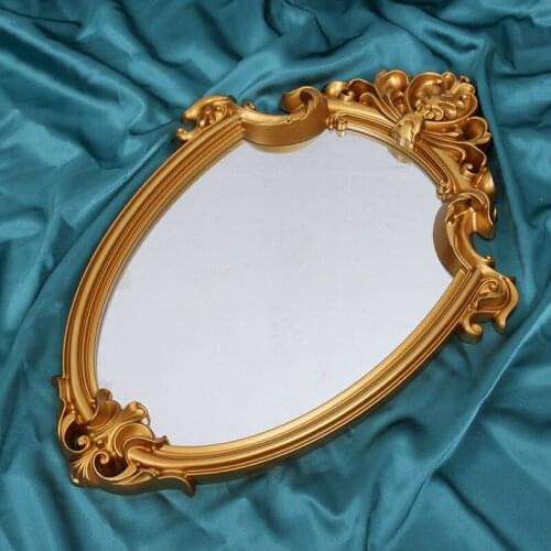 European Retro Mirror Tray Cosmetic Dessert Display Tray Jewelry Jewelry Storage Tray Photography Photo Props Home Decoration