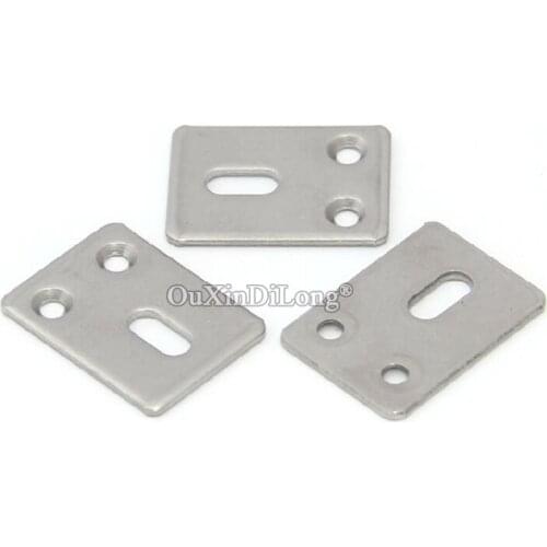 Brand New 50PCS 304 Stainless Steel Flat Furniture Reinforced Corner Braces Board Frame Shelves Support Brackets Connectors