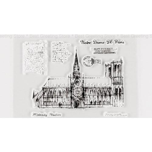 France Notre-Dame de Paris Stamps Clear Silicone Background Stamps Scrapbooking Paper Crafting Stamps