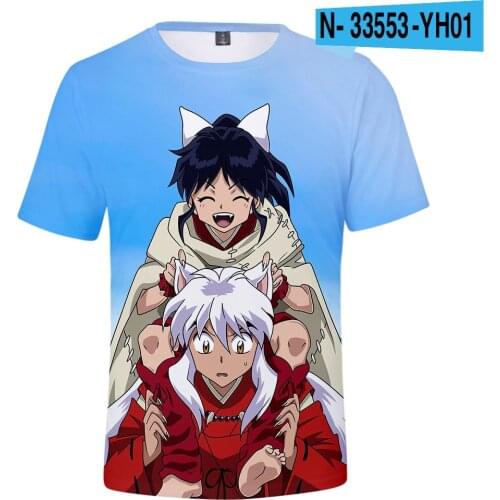 Yashahime Princess Half-Demon Cosplay T Shirt Cartoon Inuyasha Print T-Shirt Casual Top Tee Women/Men tshir Costume