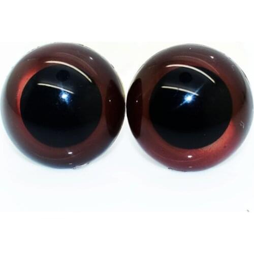 50pcs 24mm Brown Safety Eyes/Plastic Doll eyes Handmade Accessories For Bear Toys With Hard Snap Washers Animal Puppet Crafts