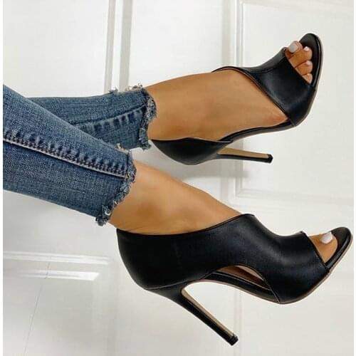 Женские туфли с открытым носом HKQR China At AliExpress