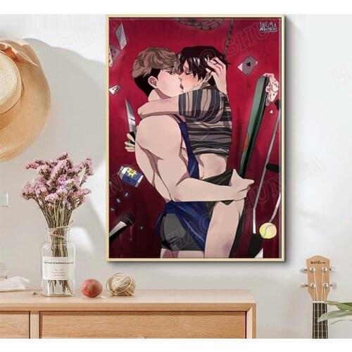 Anime Character Killing Stalking Canvas Print Wall Art Painting Poster Frame Board for Office Decor, Best Gift Dad Mom Grandmoth