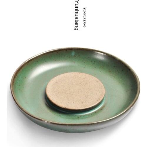 Pot Bearing Dehua Ceramic Kung Fu Tea Dry-Bulb, Tea Accessories Tray Teapot Tea Ceremony Tray TeaTray TeapotTray Chinese Tea Set