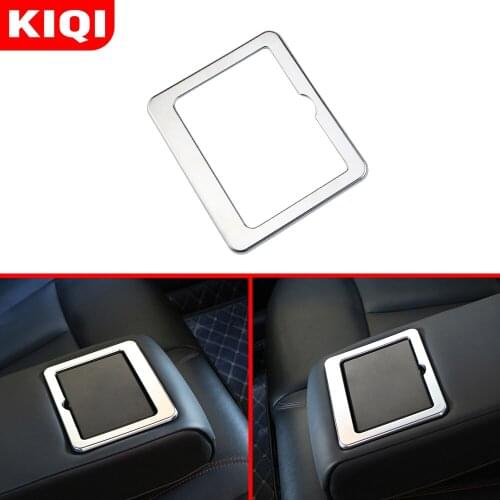 KIQI ABS Chrome Rear Car Water Cup Protection Cover Trim Sticker Fit for Nissan Altima Teana 2016 2017 Accessories