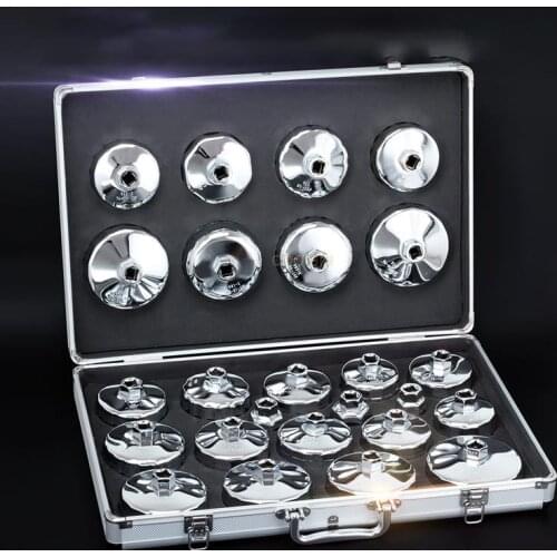 17pcs Oil Filter Wrench Cap Socket Remover Tool set Car Hand Tool Housing Tool Bowl filter machine oil auto repair tool wrench