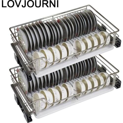 Mutfak Pantry Accesorios Armario Stainless Steel Organizer Cocina Cuisine Kitchen Cabinet Cestas Para Organizar Basket