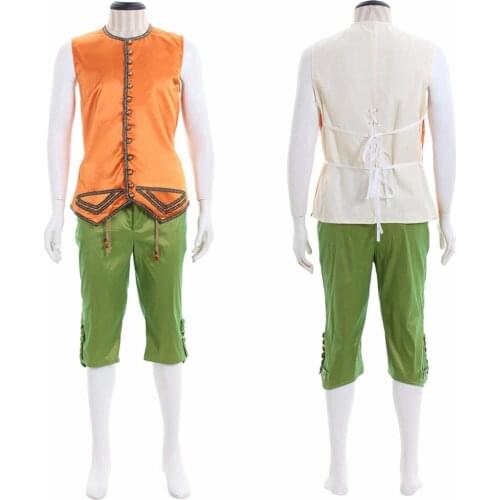 19th Century Europ Mens Rococo Cosplay Costume Back Lace Vest Pants Suit Mens Wedding Medieval Costume L0516