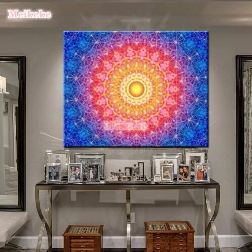 Diy 5D geometric Mandala Flower Full Diamond Painting cross stitch kits art High Quality Floral 3D paint by diamonds mosaic gift