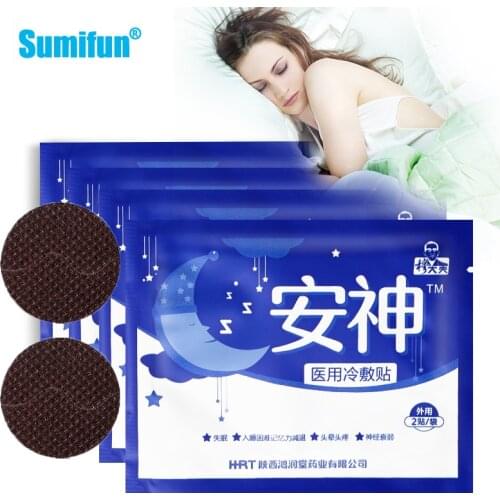 8pcs Insomnia Sticker Relief Stress Anxiety Treat Neurasthenia Paste Soothe Mood Promote Sleeping Body Relax Sleep Aid Patches