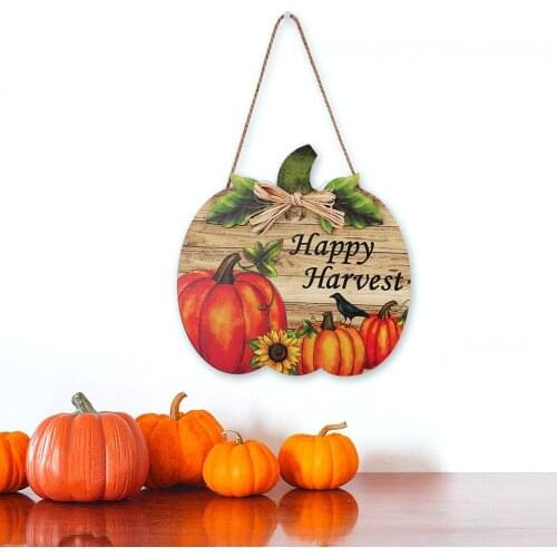 New Halloween Door Hanging Creative Pumpkin Wooden Doorplate Home Decoration Halloween Carnival Party Door Wall Window Ornaments