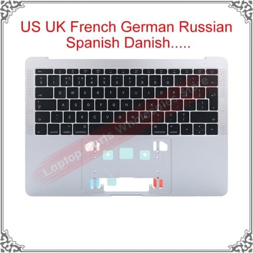 Original A1708 Palmrest TopCase US keyboard UK French German Russian Spanish Danish For Macbook Pro Retina 13" A1708 Top Case