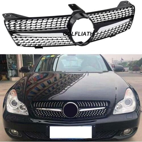 Front DIAMOND grill GRILLE for CLS class W219 2005-2010 CLS300 CLS350 CLS500 without emblem