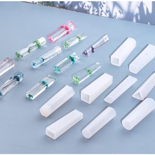 Resin Molds Pendant Geometric 3D Long Pendant Epoxy Silicone Mould DIY Handmade Jewelry Friends Gift Making Crystal Craft Mold