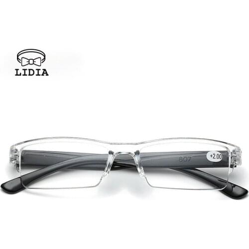 Portable Ultra Light Reading Glasses Degree +1+1.5+2+2.5+3+3.5+4 for Male Female Presbyopic Eyeglasses Small Square Eyewear