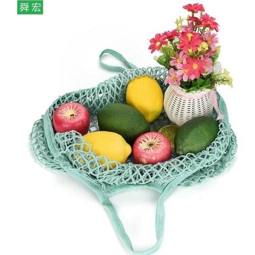 Pure Cotton Net Bag Environmental Protection Shopping Bag In Supermarket Portable Vegetable and Fruit Net Bag