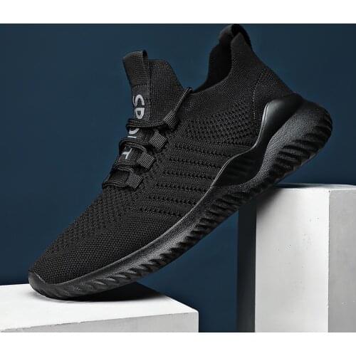Mesh Men Shoes Breathable White Mens Sneakers Trendy Lace-Up Lightweight Black Walking Big Size Man Tenis Shoe Zapatillas Hombre