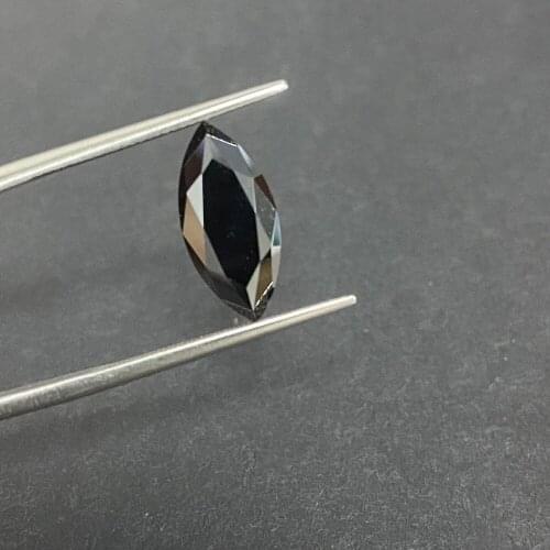4 Carat Marquise Shape 8*16mm Synthetic Moissanite Loose Jewelry Pendant Black Color Gemstone in Wholesale Price