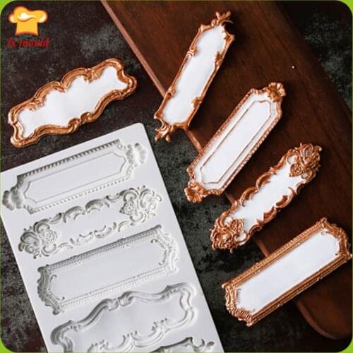 Frame frame mould Continental relief Caramel cake decoration dry Pez mold Epoxy clay mold Silicone
