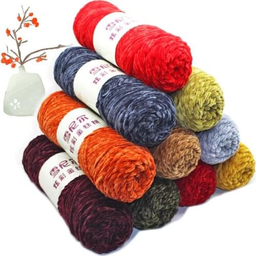 Knitting Crochet Pleuche Velvet Thread Hand Woven Yarn DIY Sewing Accessories