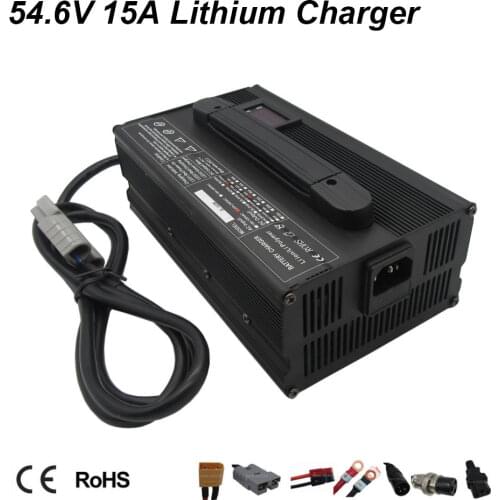 900W 48V 15A Lithium Fast Charger Output 54.6V 110/220V Used for 13S 48 V Electric Bike Motorcycle Forklift battery pack Charge
