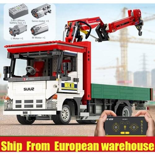 Yeshin X-Tech Car Model The Crane Lorry High-Tech Car Toys Building Blocks Bricks Assembly Kits Car Toys As Kids Christmas Gifts