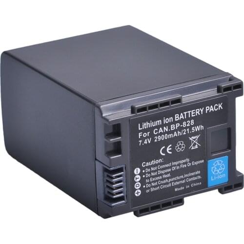 1pc 2900mAh BP-828 BP828 Battery for Canon HFM300 HFM30 HFG30 HFG10 HFM40 GX10 HFS30 HF20 HG20 G30 G40 XA20 XA25 BP 828 battery