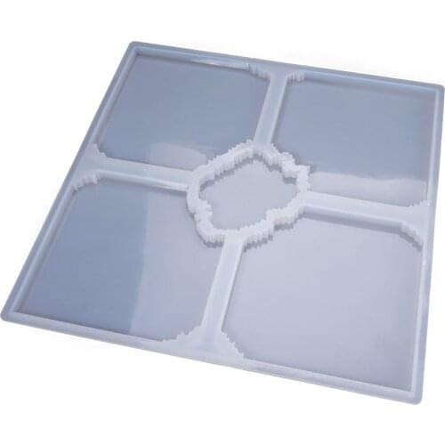 1pcs Large Resin Mould Irregular Splicing Coaster Silicone Mold Epoxy Resin For DIY Jewelry Decoration Making