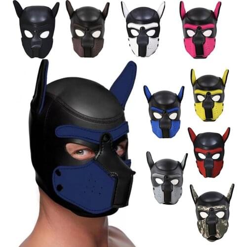 9 Style Puppy Dog Mask Adult Games Bdsm Bondage Pet Roleplay Party Pup Removable Nose Fetish Slave Erotic Sex Toys For Women Man