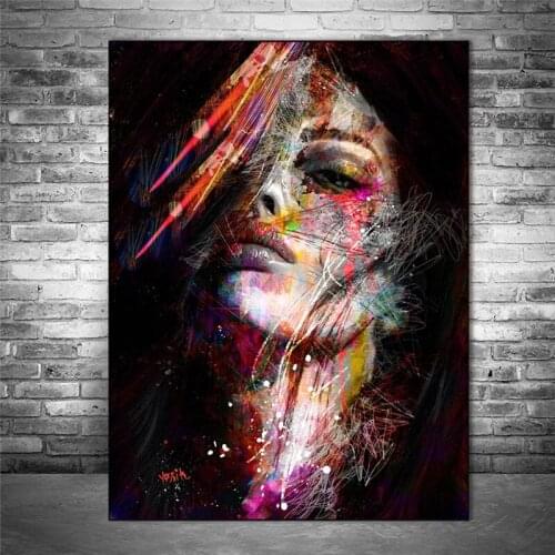 Abstract Girls Graffiti Art Canvas Paintings On The Wall Posters And Prints African Street Art Nordic Pictures Home Wall Decor