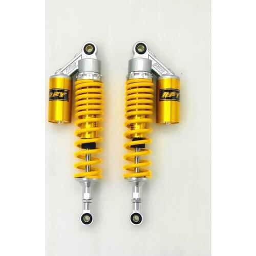 340MM 8mm spring Motorcyc Shock Absorbers for BMW Pursang 250 TRIUMPH HINCKLEY BONNEVILLE T/100 SE Yamaha VMAX V-MAX gold yellow