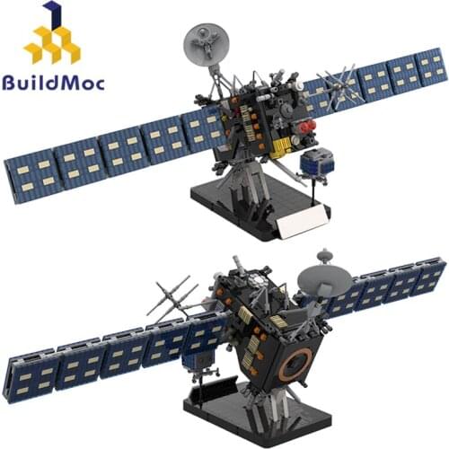 Buildmoc Ideas City Space Comet Probe Rosetta - Philae Spacecraft Scale 1:12 Model Building Blocks Educational Kids Toys Gift