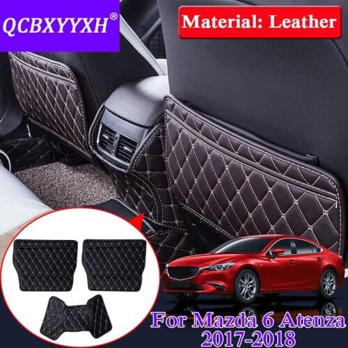 QCBXYYXH Car Armrest Cover Kick Pad Case Back Seat Protection Mat Children Anti-Kick Pad For Mazda 6 Atenza 2016-2018 Accessory