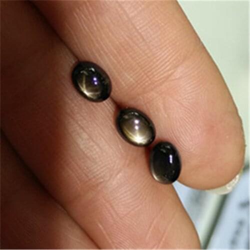 ECHSUN good natural star sapphire stone oval 4*6mm AAA zafiro safira loose gemstones men women used for earring ring jewelry