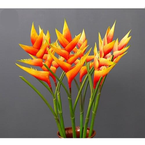 Artificial Strelitzia queens bird real touch flower arrangement source material home hotel decoration big size