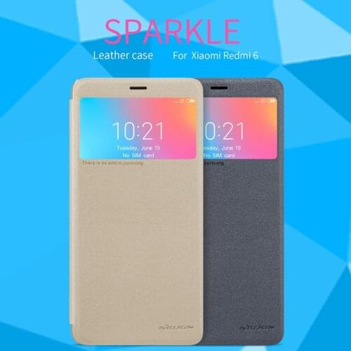 For Xiaomi Redmi 4 Pro redmi 6a leather case NILLKIN sparkle PU leather flip cover For Xiaomi redmi 6a note 6 pro 6 note 2 case