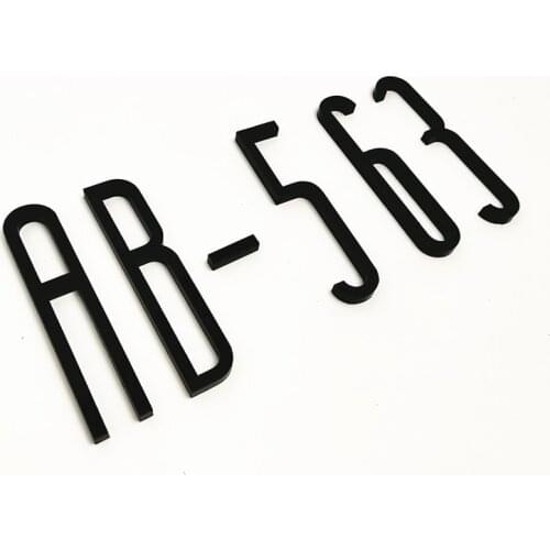 8cm 3D Plastic House Number and Letters Door Home Address Numbers Sticker Hotel Room Numbers Digital Door Sign Plates Black 0-9