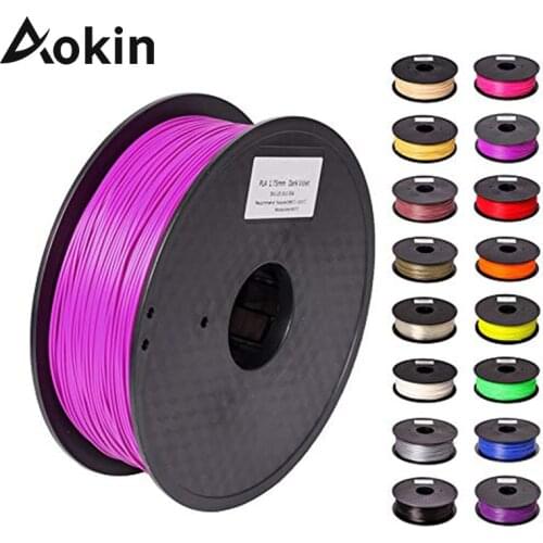 Aokin 3D Printer 1KG 1.75mm PLA Filament Printing Materials Colorful For 3D Printer Extruder Pen Rainbow Plastic Accessories Red