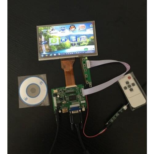 HDMI VGA 2AV 50PIN TTL LVDS Controller Board with 7 TFT LCD panel LCD Module touch panel for Raspberry PI LCD AT070TN94
