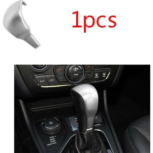 Fit For jeep Cherokee 2019-2020 carbon fiber console gear shift knob cover trim