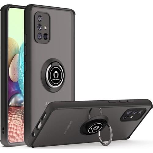 ShockProof Case Coque For Samsung Galaxy A52 A72 A51 A12 A71 A22 A11 A31 A50 A30S A02S A42 Magnet Acrylic Ring Stand Case Cover