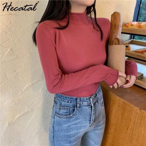 Heeatal Turtleneck Pullover Woman Sweaters Kobieta Swetry Long Sleeve Crop Top Women Sweater Winter Clothes Women Jersey Mujer