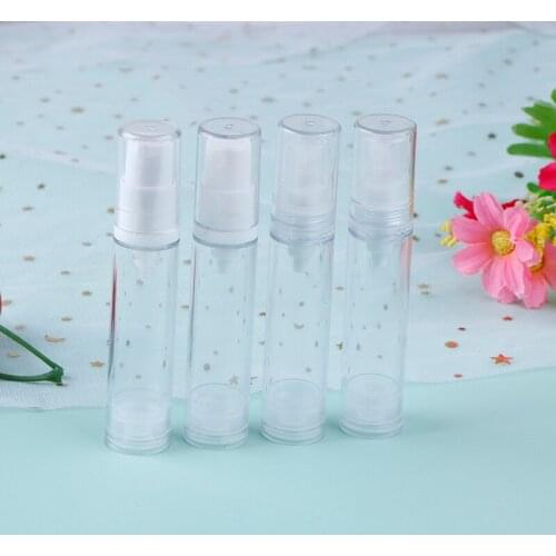 2pcs 5/10/15ml Empty Airless Vacuum Pump Bottle Refillable Plastic Lotion Travel
